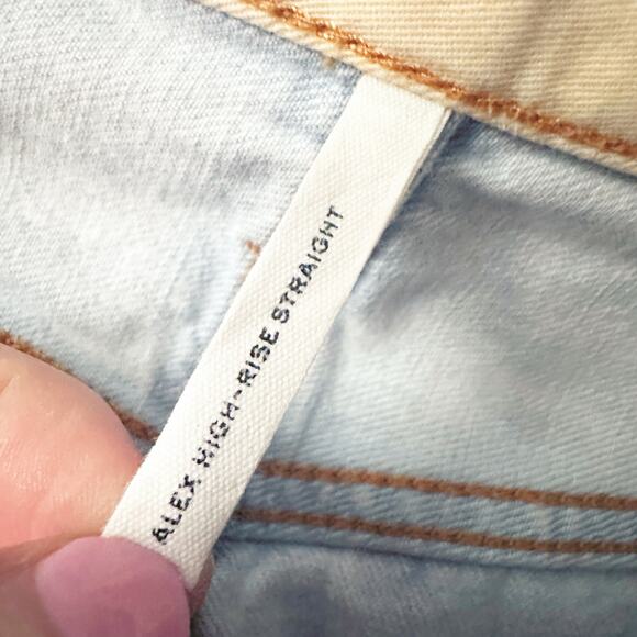 Rag & Bone Alex Primrose High Rise Straight Leg Jeans women’s Size 26 pale blue - Picture 14 of 15